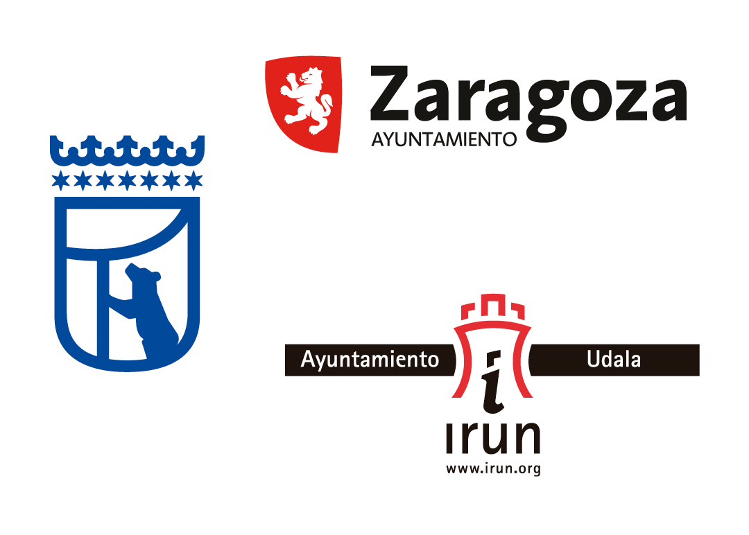 Ayuntamiento de Madrid, Ayuntamiento de Zaragoza y Ayuntamiento de Irún. 