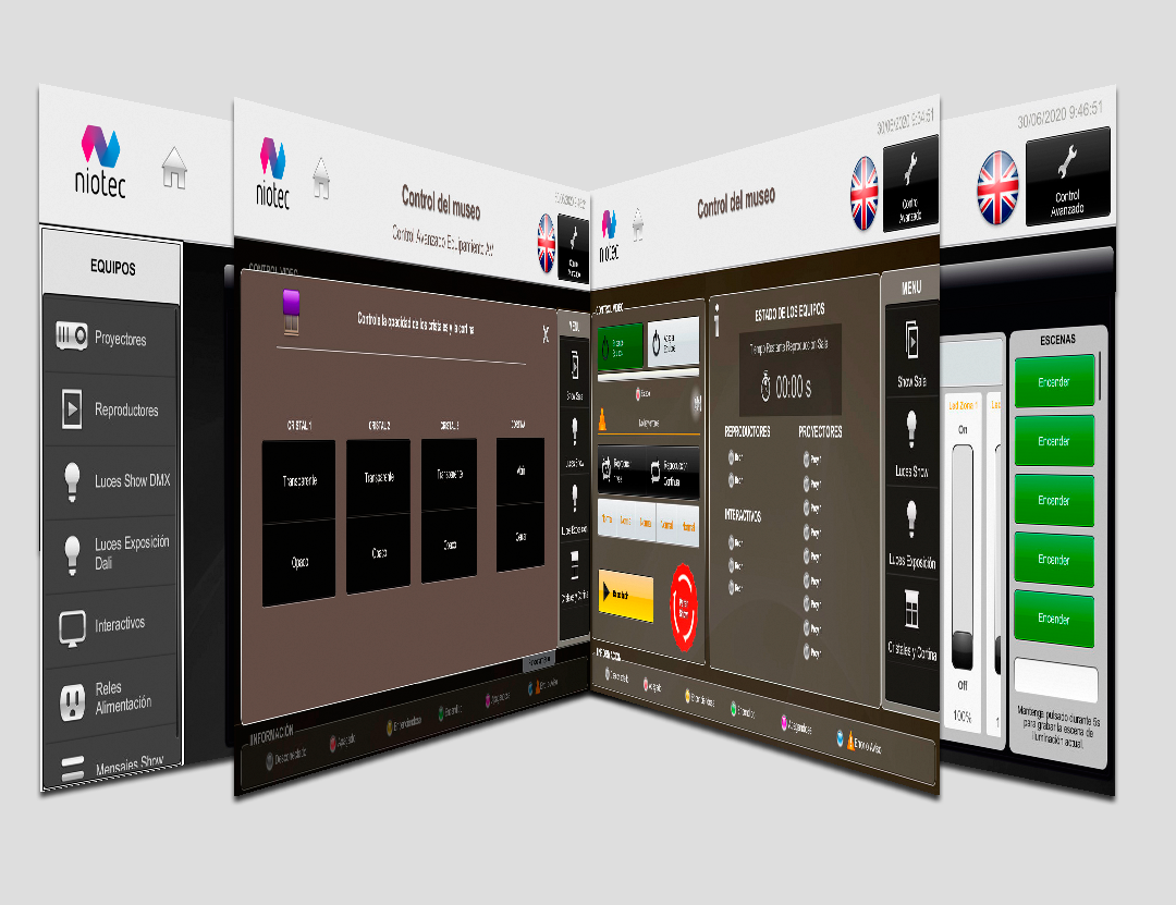 Programación Crestron museos, centros de visitantes y pabellones Expo.