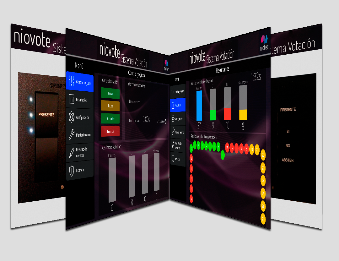 Programación Crestron a medida. Niovote